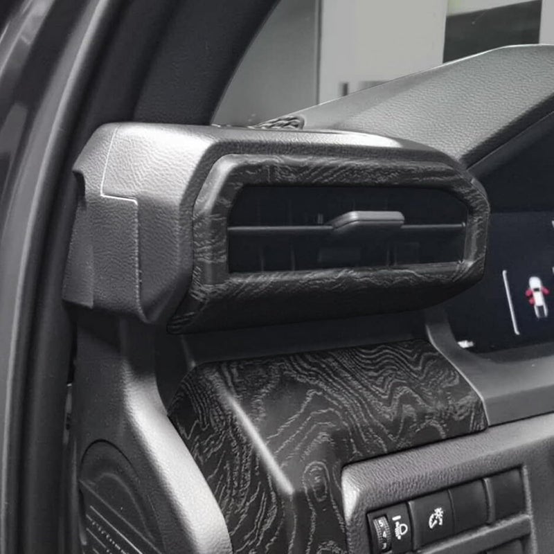 BORUIEN Dashboard Air Vent Outlet Cover for Toyota Tacoma 2024 2025 and 4Runner 2025 Interior Accessories Center Console Side Frame Decor Trim Cover (Black Wood Grain, Air Vent Cover) - Image 1